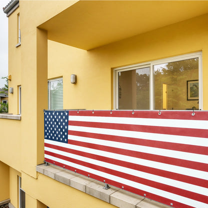 USA American flag balcony privacy fence screen 