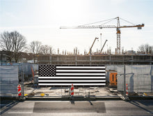 Black & White USA Flag Banner for Offices & Retail