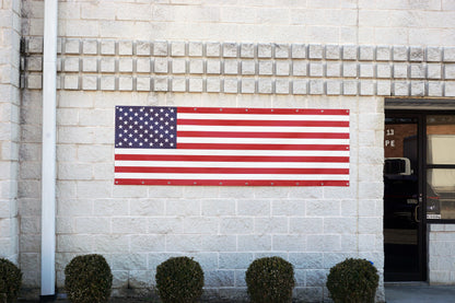 USA American flag privacy banner on your office brick wall art