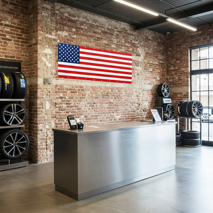 USA Flag Vinyl Banner for Indoor & Outdoor Displays