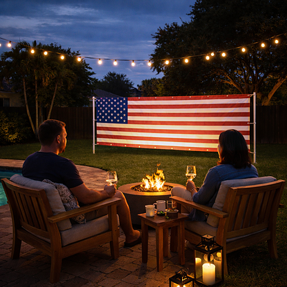 PVC Vinyl USA Flag Banner for Indoor/Outdoor Decor