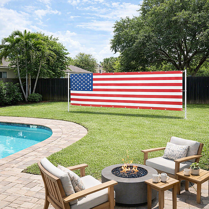 PVC Vinyl USA Flag Banner for Indoor/Outdoor Decor